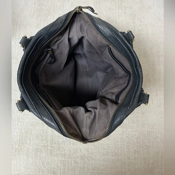 Madewell Black Leather Tote Bag - Picture 2 of 7